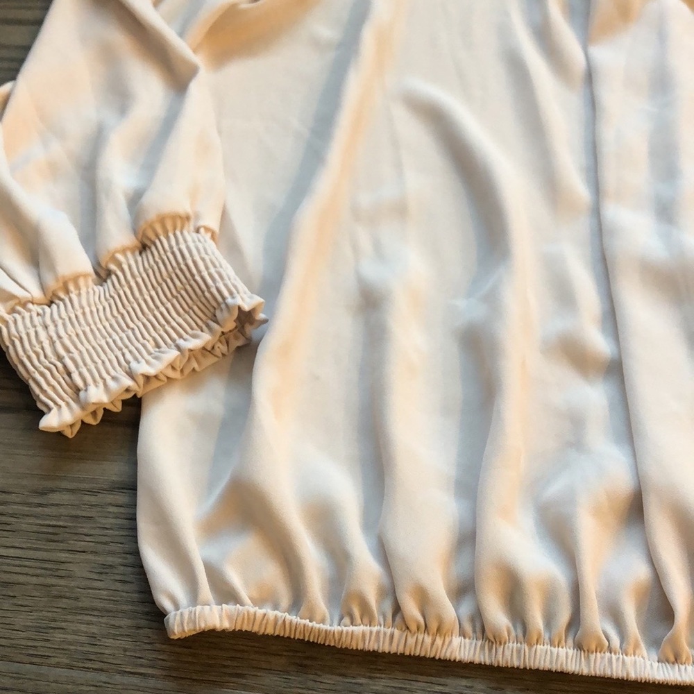 Joseph Ribkoff Champagne off the shoulder blouse - Picture 6 of 11